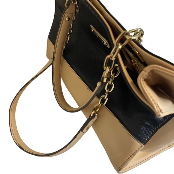 Anne Klein Black and Tan purse with straps PRELOVED see photos - Picture 4 of 13